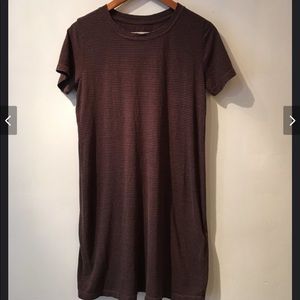 Current/Elliot t shirt dress with stripes marron